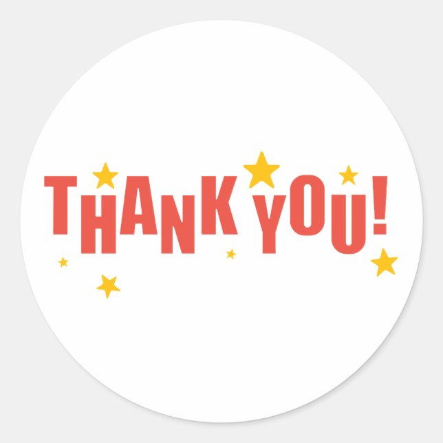 THANK YOU CLASSIC ROUND STICKER (Front)