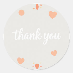 thank you  classic round sticker