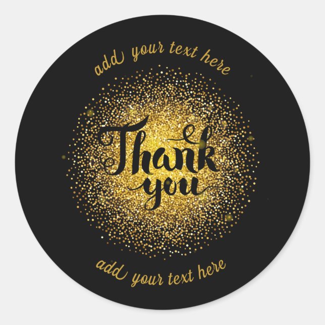 Thank You Classic Round Sticker (Front)