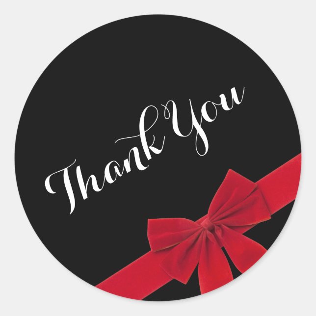 Thank you  classic round sticker (Front)