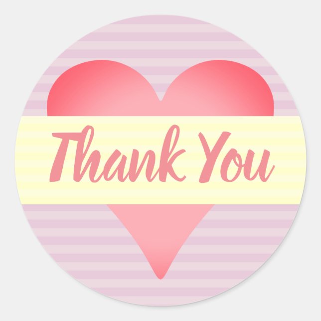 Thank You Classic Round Sticker (Front)