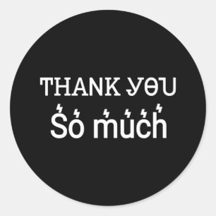 Thank you classic round sticker