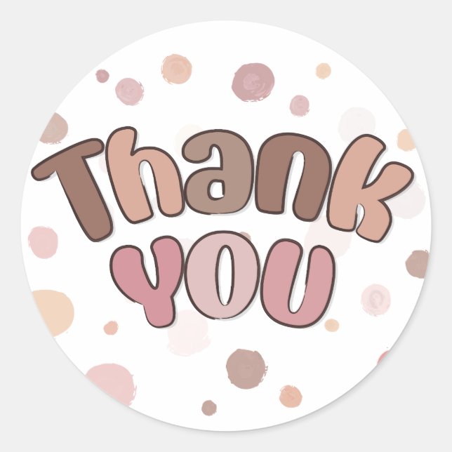 Thank you  classic round sticker (Front)