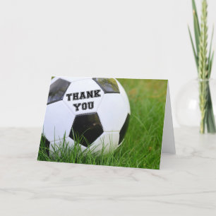 Thank You Classic Soccer Ball Card