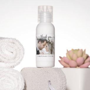 thank you, classic wedding photo, custom hand lotion