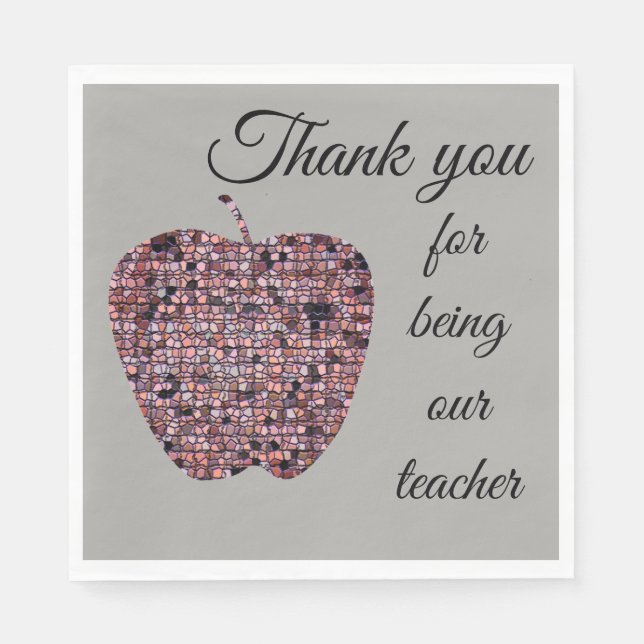 Thank You Classroom Appreciation School Year-end Napkins (Front)