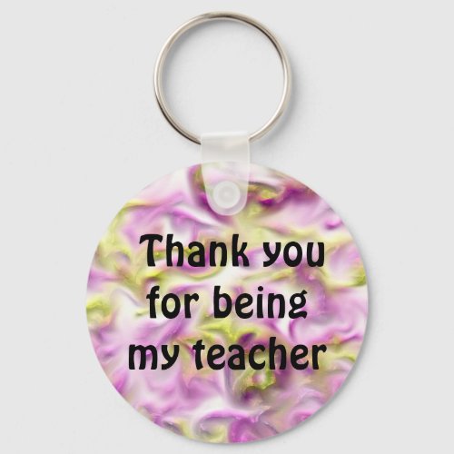 Thank You Classroom Pastel Teacher Appreciation Keychain