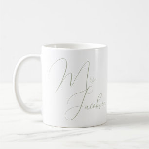 Thank You Client Wedding Gift Logo Sage Green Coffee Mug