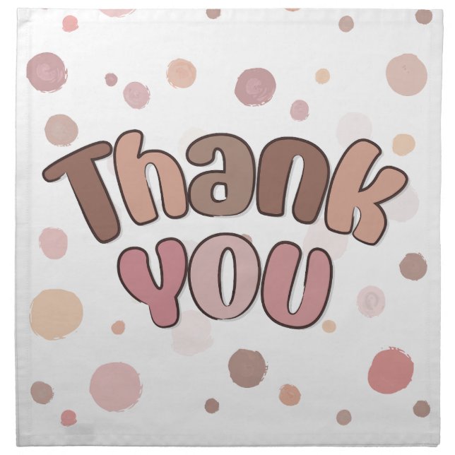 Thank you  cloth napkin (Front)