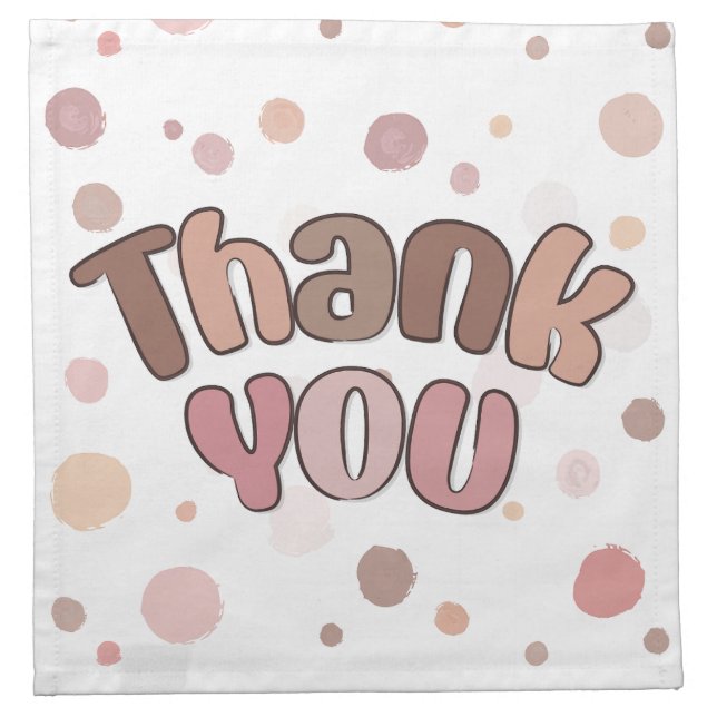 Thank you  cloth napkin (Front)