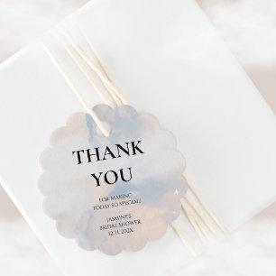 Thank you Cloud 9 Pastel Gradient Bridal Shower Fa Favor Tags