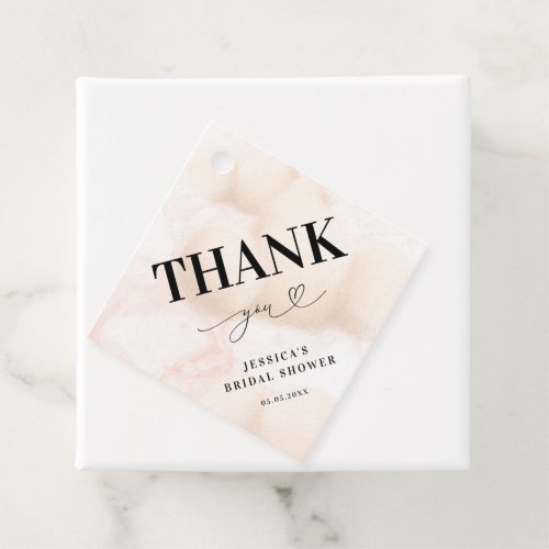 Thank You Cloud Nine Heart Script Bridal Shower Favor Tags