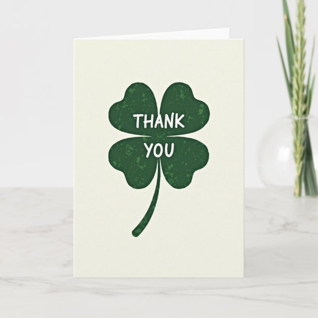 Thank You Clover Good Luck Card (Front)