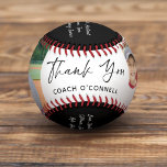 Thank You Coach Appreciation Photos & Team Roster Baseball<br><div class="desc">Fun and unique thank you gift for baseball coaches. Send you appreciation with our custom personalized baseball features a coach photo and an additional photo to display your team photo. Customizations also include the coach's name, the year, and the team name or baseball league name, along with the team roster....</div>