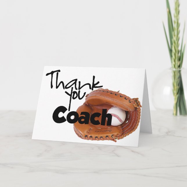 Thank You Coach, Baseball Card (Front)