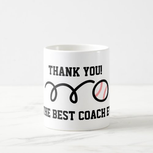 Thank you coach  baseball coffee mug