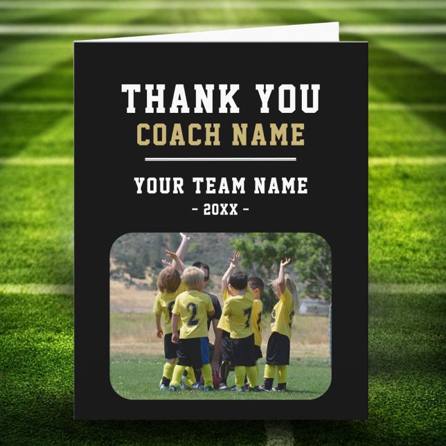 Thank you Coach Big Card with Team Name Photo (Creator Uploaded)