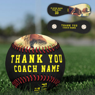 Thank you Coach Black Team Name Number Photo Softball