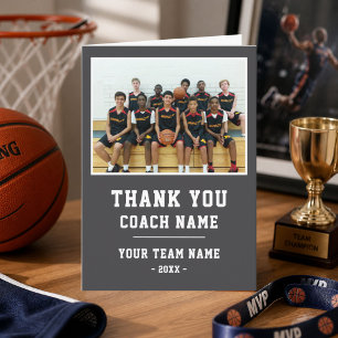 Thank you Coach Card Team Name Photo