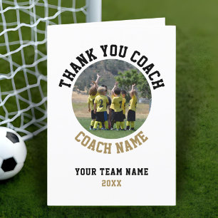 Thank you Coach Card Team Name Photo