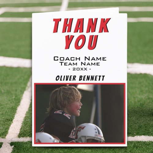 Thank you Coach Card with Photo