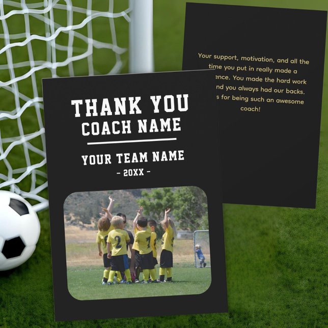 Thank you Coach Card with Team Name Photo (Creator Uploaded)