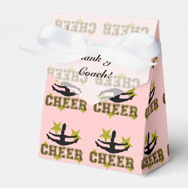 Thank You Coach Cheerleader Design Favor Box Zazzle