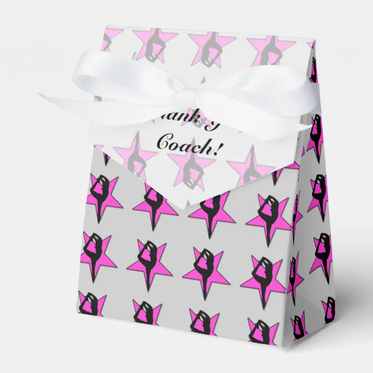 Thank You Coach Cheerleader Tumbling Favor Box Zazzle