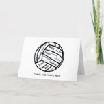Thank You Coach Custom Name Volleyball Card