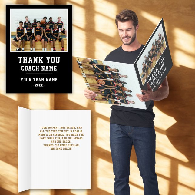 Thank you Coach Giant Card Team Name Photo (Creator Uploaded)