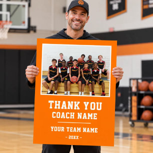 Thank you Coach Giant Card Team Name Photo