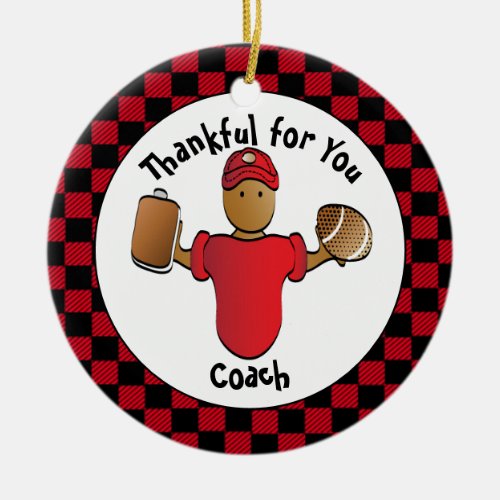 Thank You Coach Gift _ Personalized Keepsake Ceramic Ornament