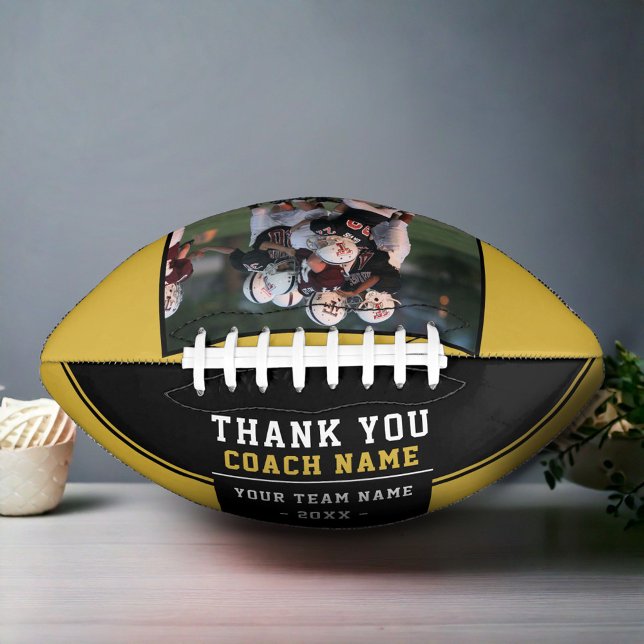 Thank you Coach Gift Team Photo & Name Football (Creator Uploaded)