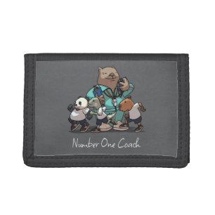 Thank You Coach Gift Wombat Sports Trainer Artwork Tri-fold Wallet