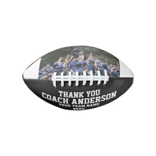 Thank You Coach Modern Cool Unique Create Your Own Football