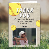 Thank You Baseball Coach Cards from Greeting Card Universe