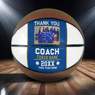 Thank you Coach Sign Team Photo Basketball
