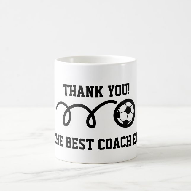 Thank you coach | soccer ball coffee mug (Center)