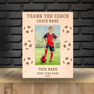 Thank you Coach Soccer Team Name Sports Engraved Frames