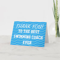 Thank you coach | swim greeting cards
