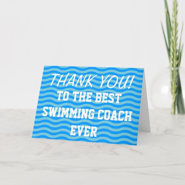 Thank you coach | swim greeting cards (Front)