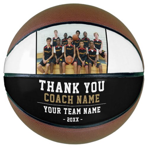 Thank you Coach Team Name and Photo Basketball