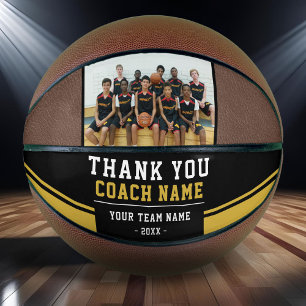 Thank you Coach Team Name and Photo Basketball