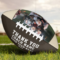 Thank you Coach Team Name Black Photo Football