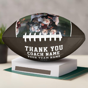Thank you Coach Team Name Black Photo Football