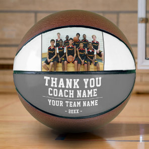 Thank you Coach Team Name Photo Basketball