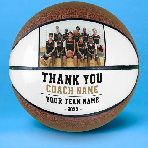 Thank you Coach Team Name Photo Basketball