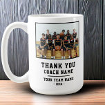Thank you Coach Team Name Photo Coffee Mug