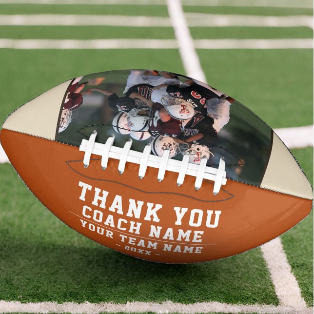 Thank you Coach Team Name Photo Football (Creator Uploaded)