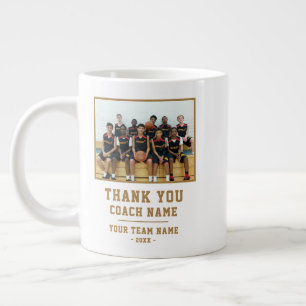 Thank you Coach Team Name Photo Giant Coffee Mug